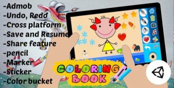 Coloring Book Kids Game | Unity Project With Admob for Android and iOS