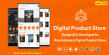 Digital Download Products Store For eBook, Video, Photo (Using Flutter For iOS and Android) 1.5
