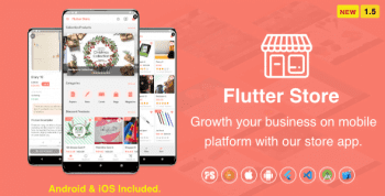 Flutter Store ( Ecommerce Mobile App for iOS & Android with same backend ) 1.5