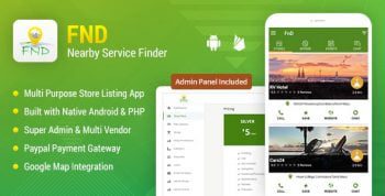 FnD – On-Demand Nearby Shops & Stores Directory WebApp + Android + iOS