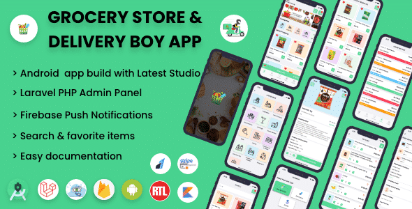 Grocery | Single Grocery Store Android User & Delivery Boy App With Admin Panel