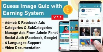 Guess Image Quiz with Earning System + Admin Panel