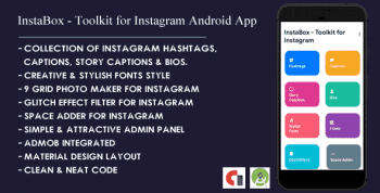 InstaBox – Toolkit for Instagram Android App + PHP Backend + Admob