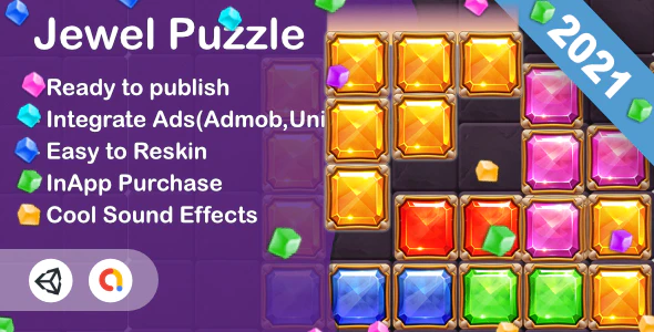 Jewel Puzzle (Unity Game+Admob+iOS+Android)