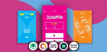 Jumpin Android Game with Admob Ads + reward video + Android Studio + ready to publish