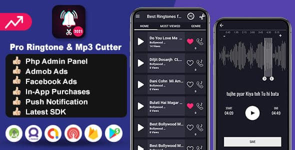 Pro Ringtones & Mp3 Cutter, Ringtone Maker, Admin Panel