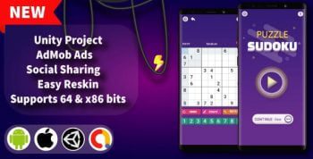 Puzzle Sudoku – Unity Game Template + Admob + Gdpr