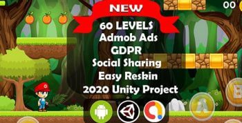 Super Jungle Adventures-Platformer Complete project