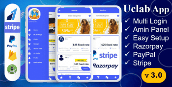 U Clab Service App | Service At Home | Multi Payment Gateways Integrated | Multi Login