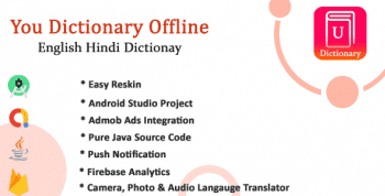 U-Pro dictionary app with All Languages Translator with Admob Ads, Firebase Notification