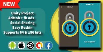 Unlock it – Unity Game Template + Admob + Facebook Ads
