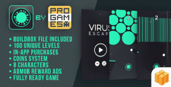 Virus Escape (Coronavirus) – Buildbox – Android game – Easy To Reskine