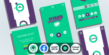 Jump Up : (Android Studio+Facebook Ads+Reward Video+Inapp+Leaderboard+ready to publish)