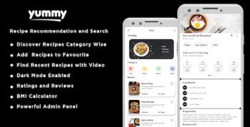 Yummy – Food Recipe Native Android App With Admin Panel