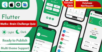 Flutter Maths Quiz : Brain Challenge with admob ready to publish
