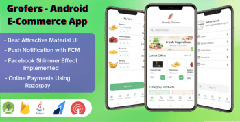 Grofers - Android Grocery, Food Ecommerse App | Firebase, Awesome Admin Panel