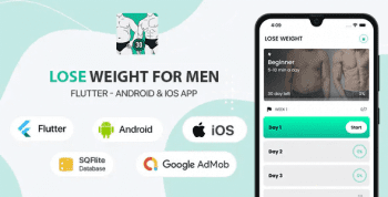 Lose Weight for Men & Water Tracker – Flutter Android & iOS App