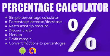 Percentage Calculator – Quick Percentage Calculator – Android Full App Code – Admob Ads
