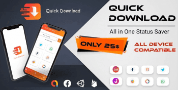 Quick Downloader : All in One Status Saver – Roposo, Sharechat, SnackVideo, Insta, FB, Whatsapp