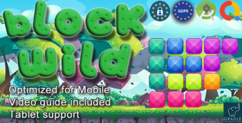 Bundle 5 Android Games: Domino Party, Parcheesi Ludo, Zumbla Deluxe, Block Puzzle Wild, Tetris Block Puzzle (Admob + GDPR + Android Studio)