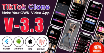Flutter – TikTok Clone – Triller Clone & Short Video Streaming Mobile App for Android & iOS