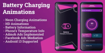 Battery Charging Animation App – [Android 13 Supported] – Admob Ads Implemented