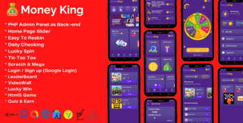 Money King – Android Rewards Earning App With Admin Panel