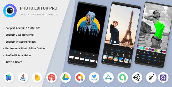 Photo Editor Lab – Profile Maker & Change Bg Effect – 7 Ad Networks & In-app purchase