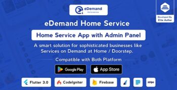 eDemand – Multi Vendor On Demand Home, Doorstep Services Marketplace with Flutter App & Admin panel