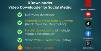 Video Downloader for Youtube, TikTok, Facebook, Dailymotion